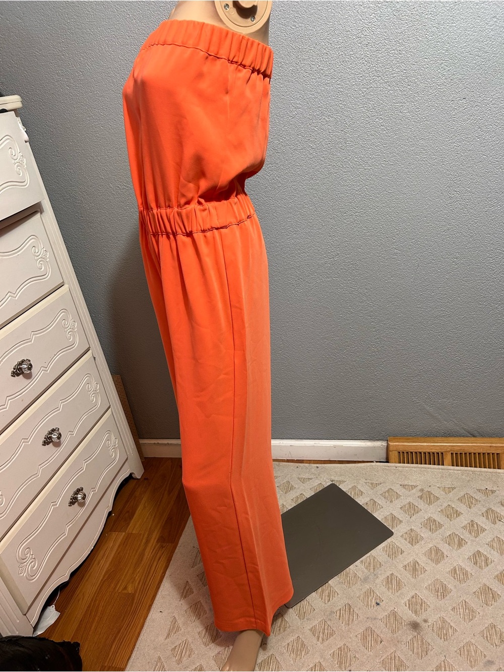 Trina Turk orange wide leg jumpsuit size 6 - Picture 4 of 7